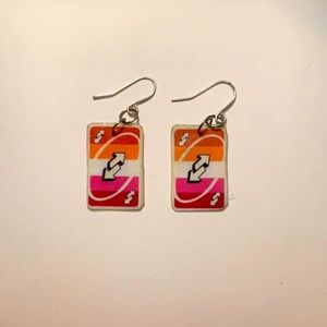 Lesbian Uno Reverse Earrings